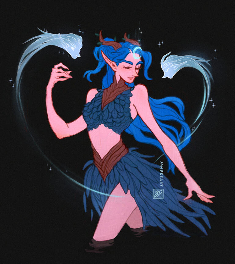 Night elf oc from world of warcraft.